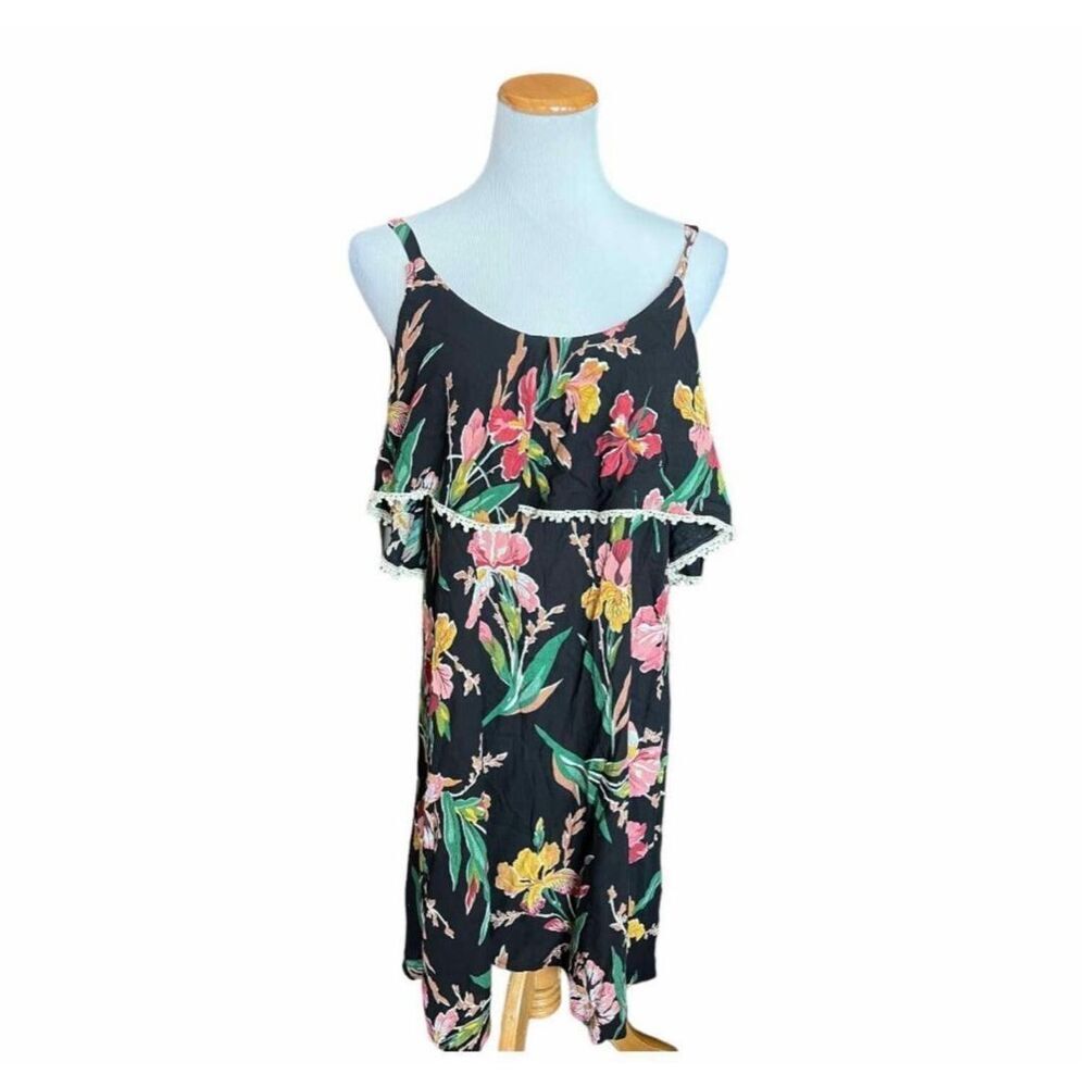 Womens Sun n Moon Boutique Floral Flounce Dress - Sz S
